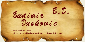 Budimir Dušković vizit kartica